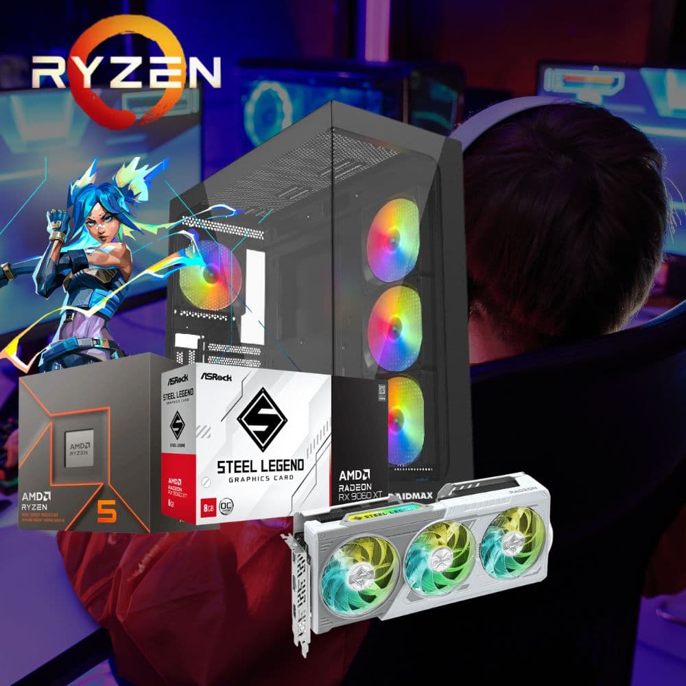 PC Gamer NOVA MEDIUM(Ryzen 5 5500 + RX 9060XT 8GB)